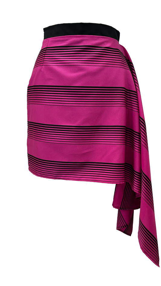 Jupe asymétrique Fuchsia