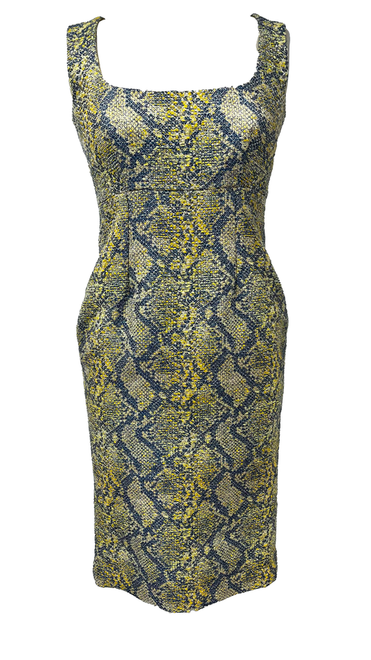 Robe de cocktail imprimé Serpent